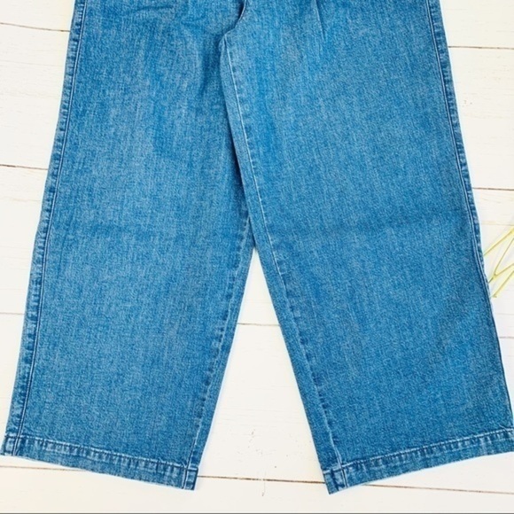 Madewell pleated wide leg jeans. K4982 - Picture 9 of 11